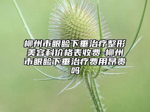 柳州市眼睑下垂治疗整形美容科价格表收费-柳州市眼睑下垂治疗费用昂贵吗