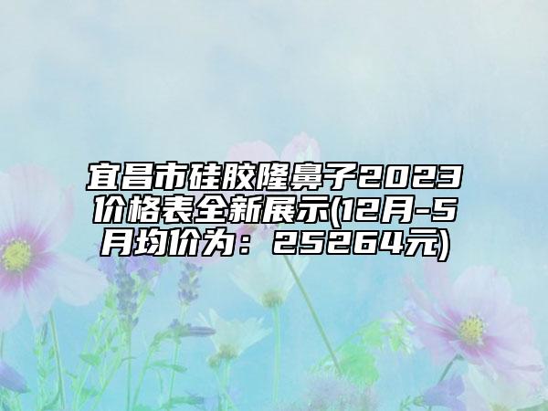 宜昌市硅胶隆鼻子2023价格表全新展示(12月-5月均价为：25264元)