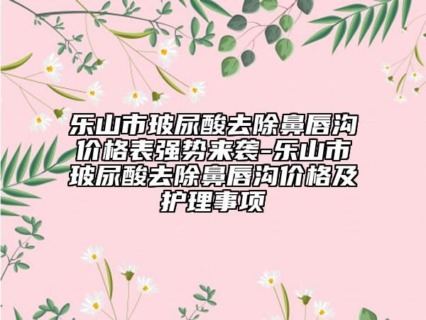 乐山市玻尿酸去除鼻唇沟价格表强势来袭-乐山市玻尿酸去除鼻唇沟价格及护理事项