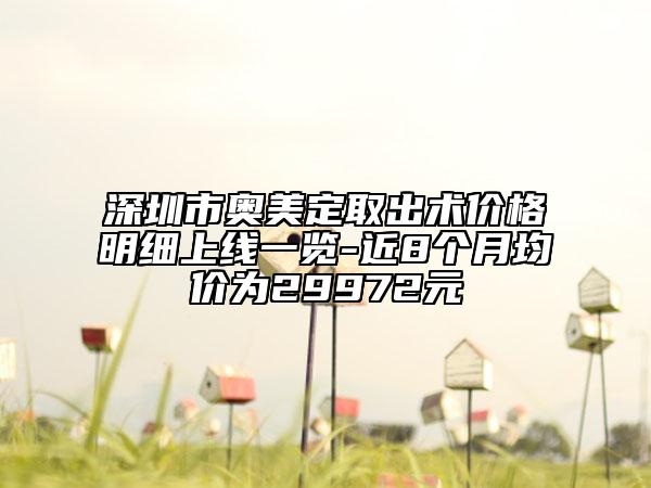 深圳市奥美定取出术价格明细上线一览-近8个月均价为29972元