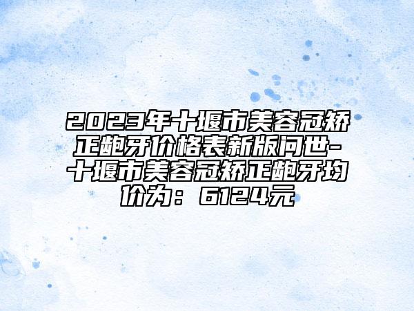 2023年十堰市美容冠矫正龅牙价格表新版问世-十堰市美容冠矫正龅牙均价为：6124元