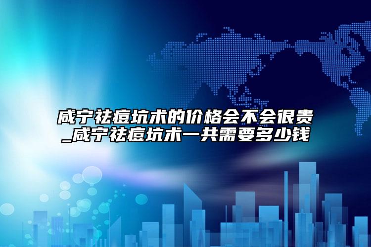 咸宁祛痘坑术的价格会不会很贵_咸宁祛痘坑术一共需要多少钱