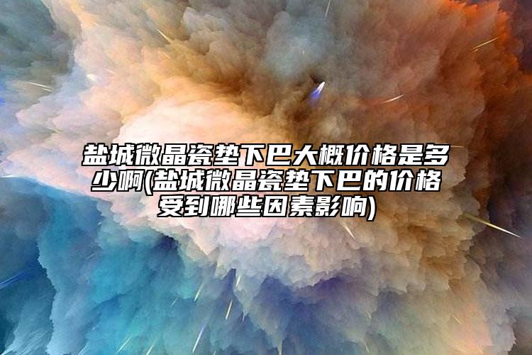 盐城微晶瓷垫下巴大概价格是多少啊(盐城微晶瓷垫下巴的价格受到哪些因素影响)