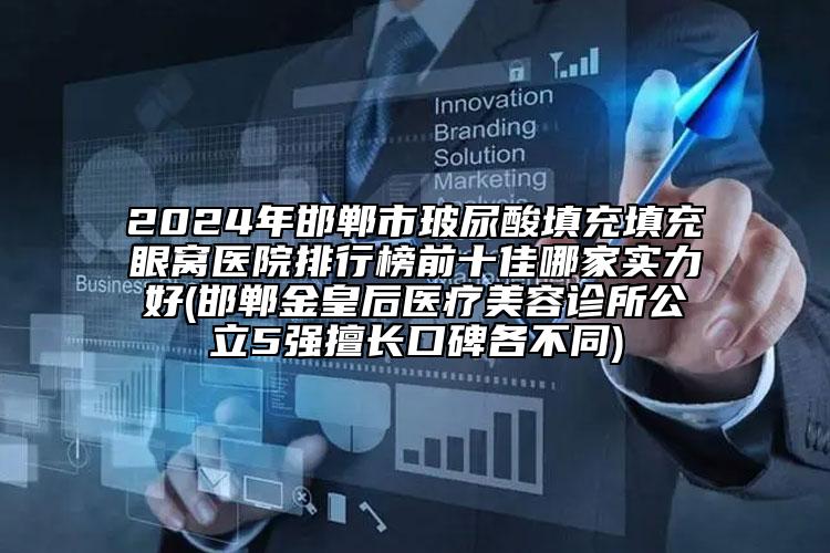 2024年邯郸市玻尿酸填充填充眼窝医院排行榜前十佳哪家实力好(邯郸金皇后医疗美容诊所公立5强擅长口碑各不同)