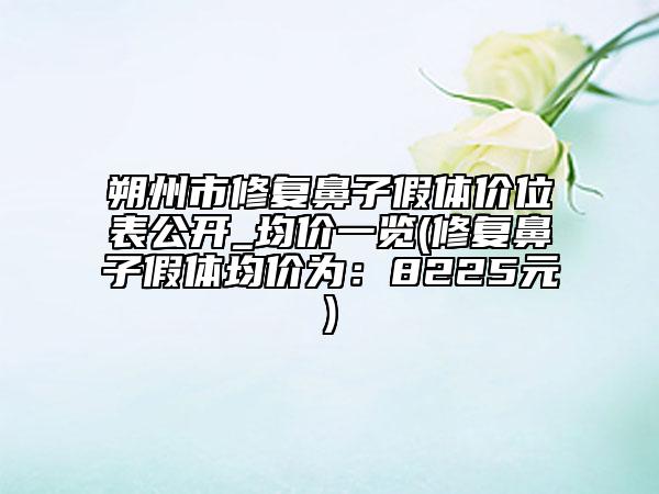 朔州市修复鼻子假体价位表公开_均价一览(修复鼻子假体均价为：8225元)