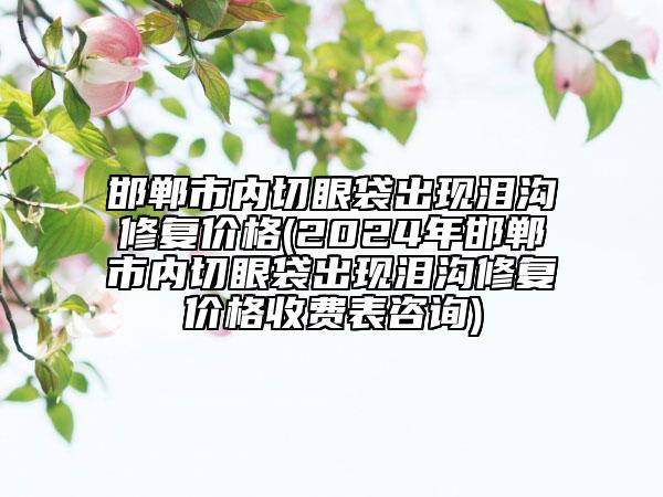 邯郸市内切眼袋出现泪沟修复价格(2024年邯郸市内切眼袋出现泪沟修复价格收费表咨询)