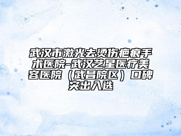 武汉市激光去烫伤疤痕手术医院-武汉艺星医疗美容医院（武昌院区）口碑突出入选