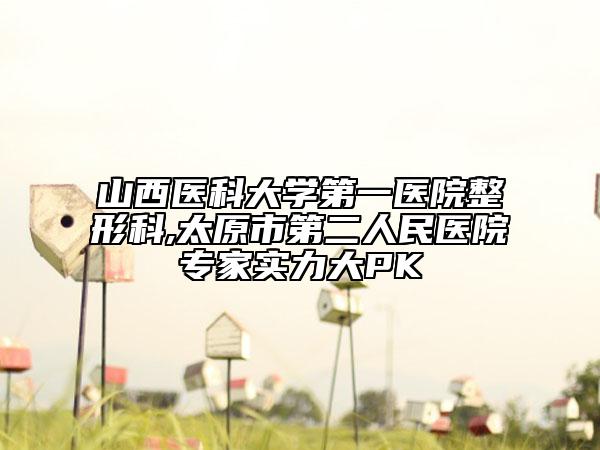 山西医科大学第一医院整形科,太原市第二人民医院专家实力大PK
