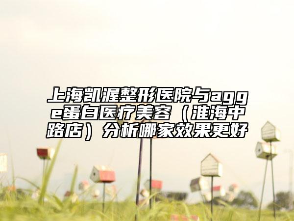 上海凯渥整形医院与agge蛋白医疗美容（淮海中路店）分析哪家效果更好