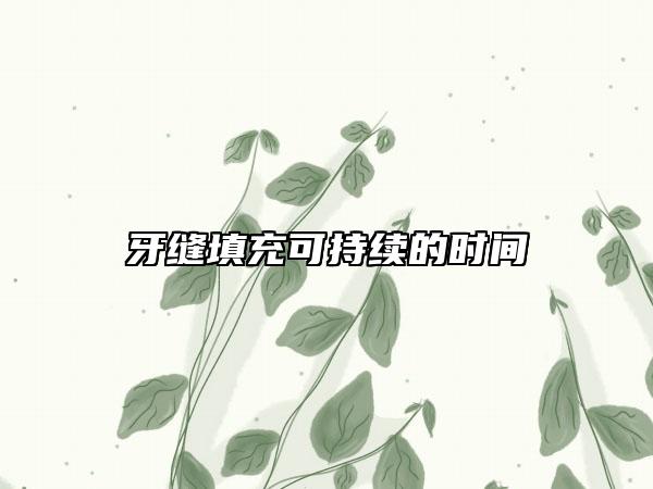 牙缝填充可持续的时间