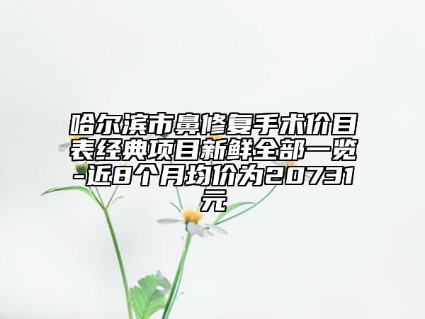 哈尔滨市鼻修复手术价目表经典项目新鲜全部一览-近8个月均价为20731元