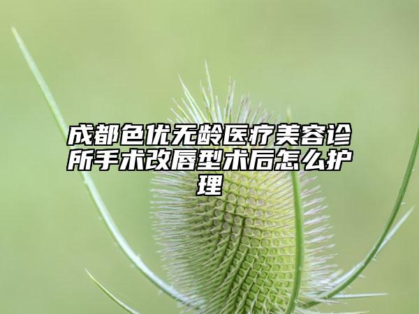 成都色优无龄医疗美容诊所手术改唇型术后怎么护理