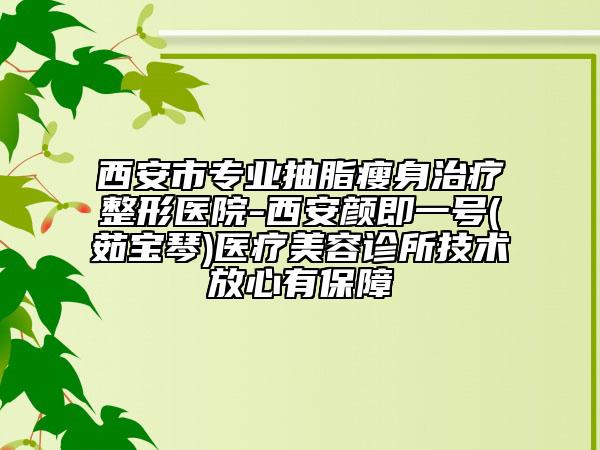 西安市专业抽脂瘦身治疗整形医院-西安颜即一号(茹宝琴)医疗美容诊所技术放心有保障