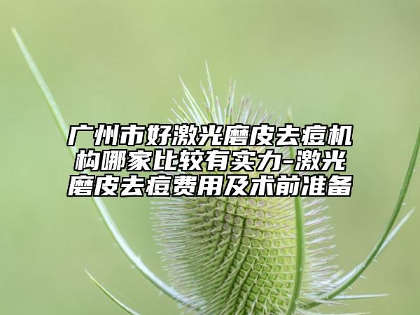 广州市好激光磨皮去痘机构哪家比较有实力-激光磨皮去痘费用及术前准备