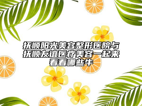 抚顺阳光美容整形医院与抚顺友谊医疗美容一起来看看哪些牛