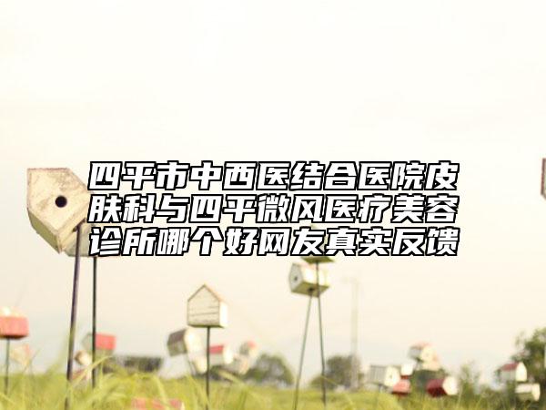 四平市中西医结合医院皮肤科与四平微风医疗美容诊所哪个好网友真实反馈