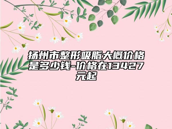 扬州市整形吸脂大概价格是多少钱-价格在13427元起