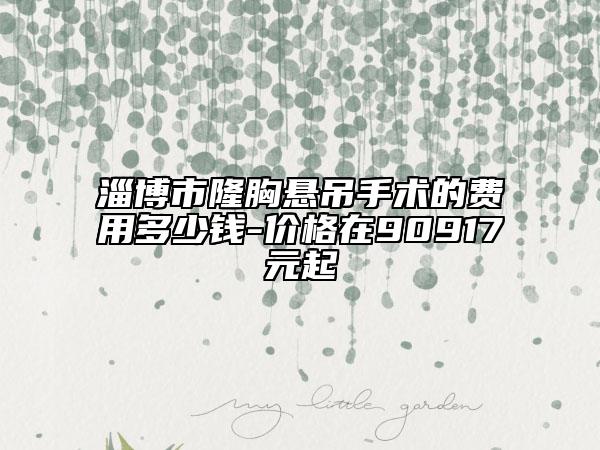 淄博市隆胸悬吊手术的费用多少钱-价格在90917元起