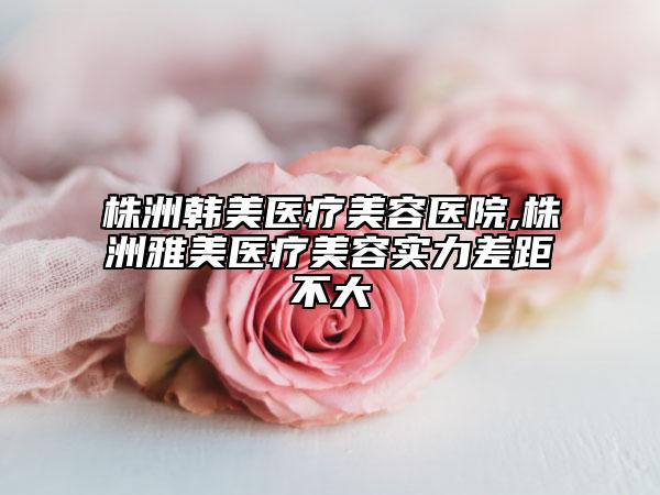 株洲韩美医疗美容医院,株洲雅美医疗美容实力差距不大