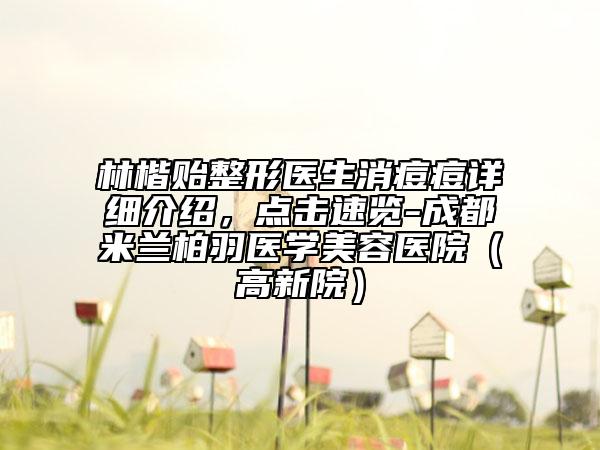 林楷贻整形医生消痘痘详细介绍，点击速览-成都米兰柏羽医学美容医院（高新院）