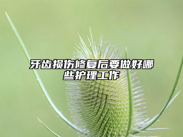 牙齿损伤修复后要做好哪些护理工作