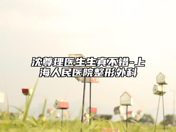沈尊理医生生真不错-上海人民医院整形外科