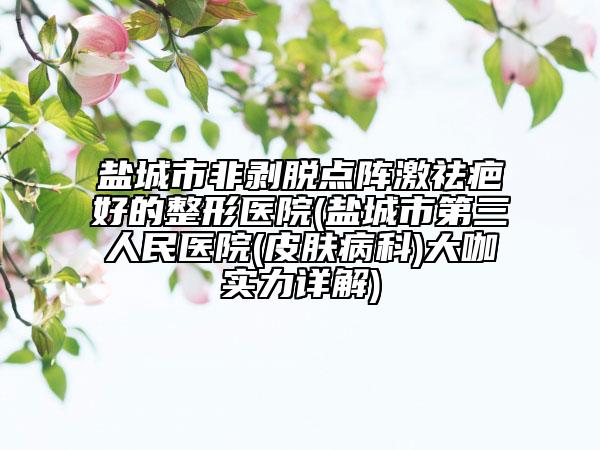 盐城市非剥脱点阵激祛疤好的整形医院(盐城市第三人民医院(皮肤病科)大咖实力详解)