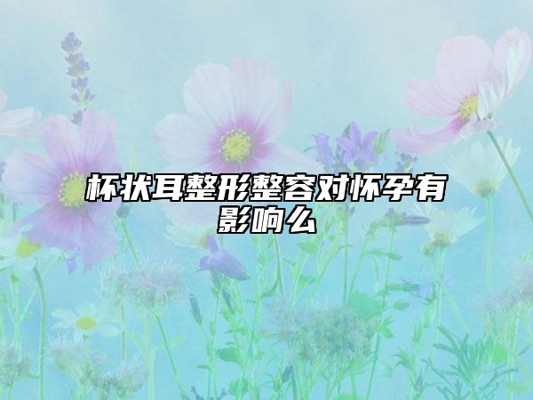 杯状耳整形整容对怀孕有影响么