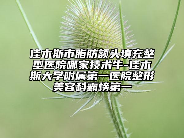 佳木斯市脂肪额头填充整型医院哪家技术牛-佳木斯大学附属第一医院整形美容科霸榜第一