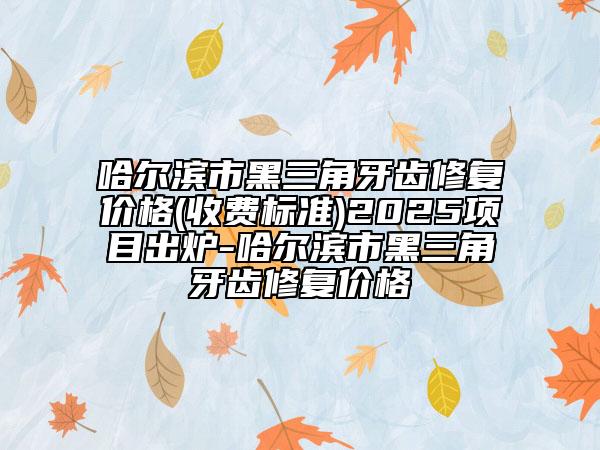 哈尔滨市黑三角牙齿修复价格(收费标准)2025项目出炉-哈尔滨市黑三角牙齿修复价格