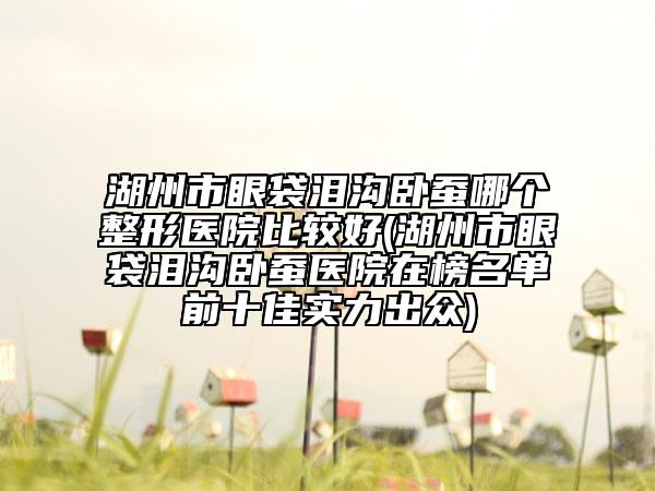 湖州市眼袋泪沟卧蚕哪个整形医院比较好(湖州市眼袋泪沟卧蚕医院在榜名单前十佳实力出众)