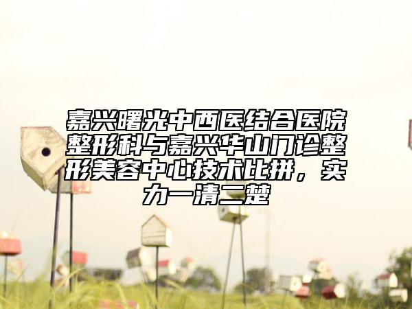 嘉兴曙光中西医结合医院整形科与嘉兴华山门诊整形美容中心技术比拼，实力一清二楚