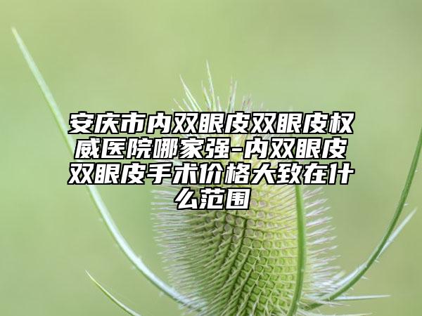 安庆市内双眼皮双眼皮权威医院哪家强-内双眼皮双眼皮手术价格大致在什么范围