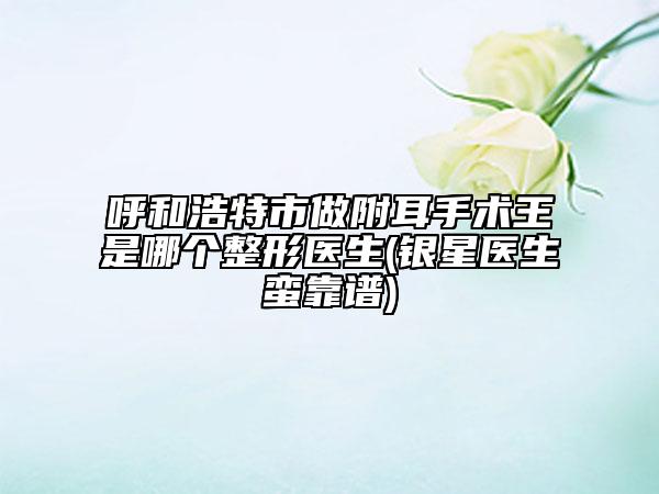 呼和浩特市做附耳手术王是哪个整形医生(银星医生蛮靠谱)