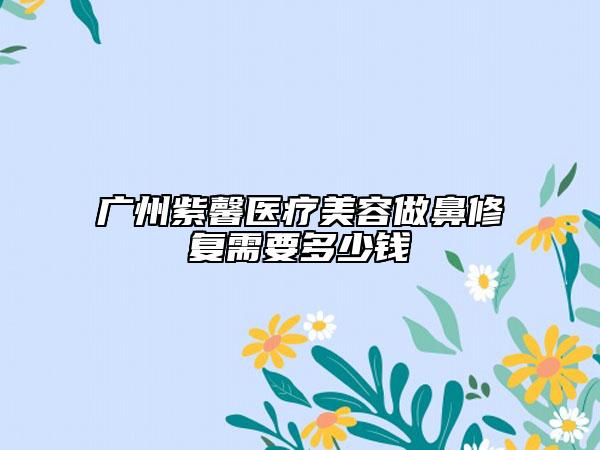 广州紫馨医疗美容做鼻修复需要多少钱