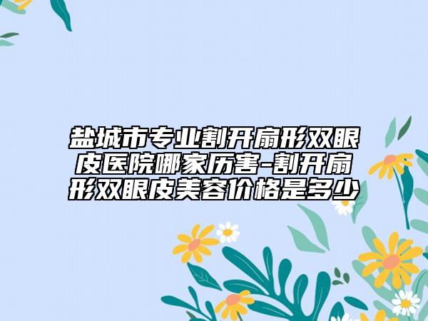 盐城市专业割开扇形双眼皮医院哪家历害-割开扇形双眼皮美容价格是多少