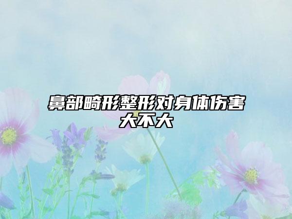 鼻部畸形整形对身体伤害大不大