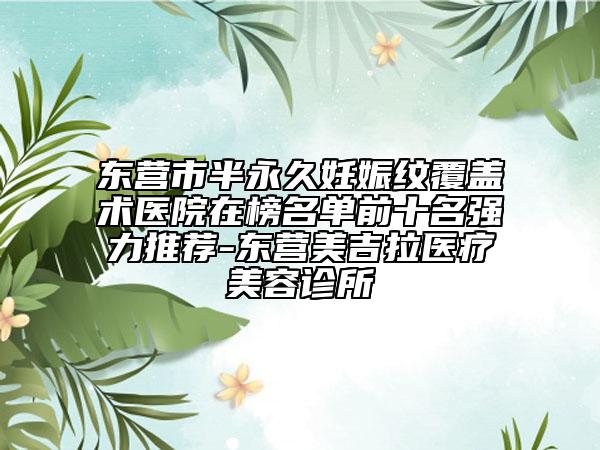 东营市半永久妊娠纹覆盖术医院在榜名单前十名强力推荐-东营美吉拉医疗美容诊所