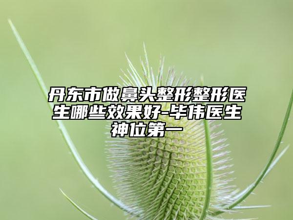 丹东市做鼻头整形整形医生哪些效果好-毕伟医生神位第一