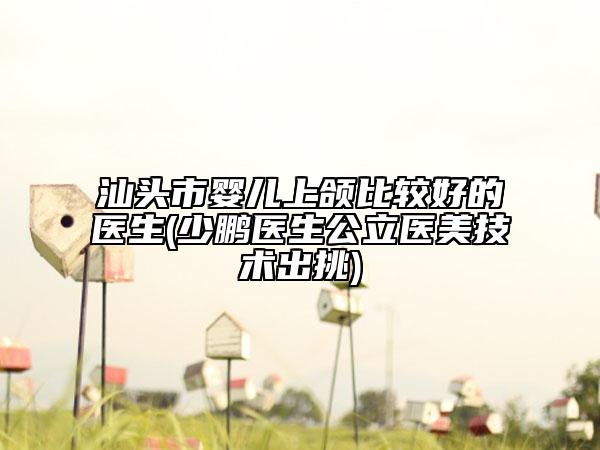 汕头市婴儿上颌比较好的医生(少鹏医生公立医美技术出挑)