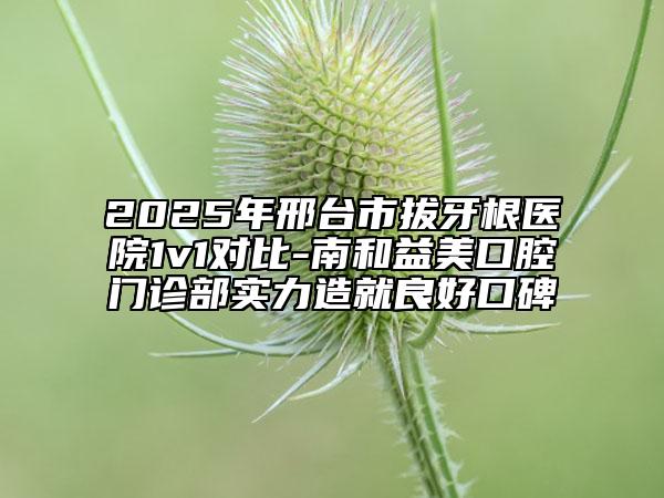 2025年邢台市拔牙根医院1v1对比-南和益美口腔门诊部实力造就良好口碑