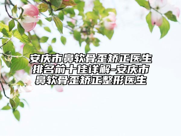 安庆市鼻软骨歪矫正医生排名前十佳详解-安庆市鼻软骨歪矫正整形医生