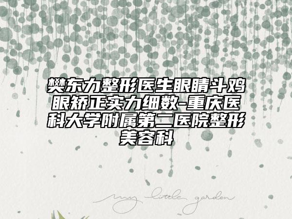 樊东力整形医生眼睛斗鸡眼矫正实力细数-重庆医科大学附属第二医院整形美容科