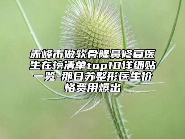 赤峰市做软骨隆鼻修复医生在榜清单top10详细贴一览-那日苏整形医生价格费用爆出