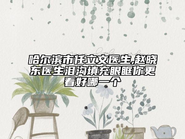哈尔滨市任立文医生,赵晓东医生泪沟填充眼眶你更看好哪一个