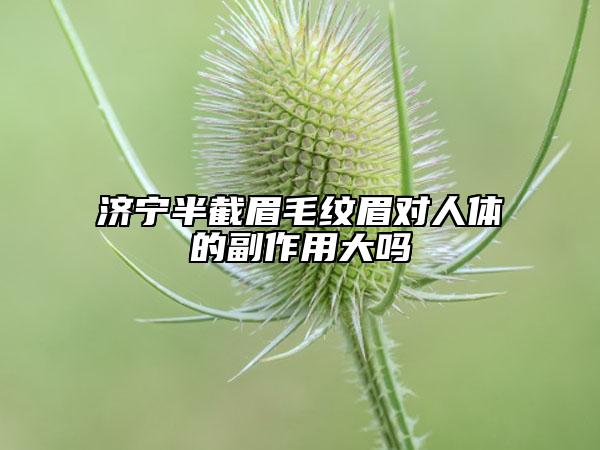 济宁半截眉毛纹眉对人体的副作用大吗