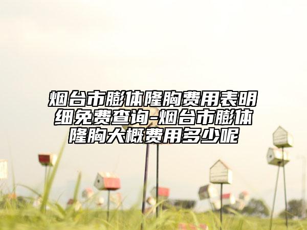 烟台市膨体隆胸费用表明细免费查询-烟台市膨体隆胸大概费用多少呢