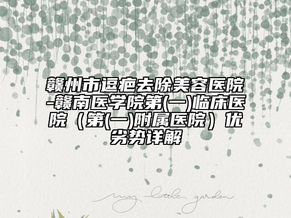 赣州市逗疤去除美容医院-赣南医学院第(一)临床医院（第(一)附属医院）优劣势详解