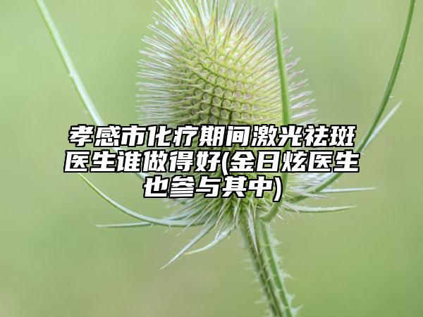 孝感市化疗期间激光祛斑医生谁做得好(金日炫医生也参与其中)