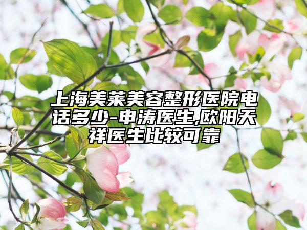 上海美莱美容整形医院电话多少-申涛医生,欧阳天祥医生比较可靠